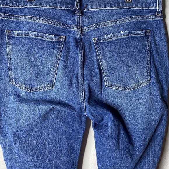 Old Navy Womens Sz 10 Distressed Boyfriend ankle jeans mid rise raw hem - Picture 4 of 15